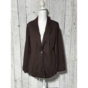 Peace Love World Women's Ponte Blazer Chestnut Size Medium NWT Long Sleeve